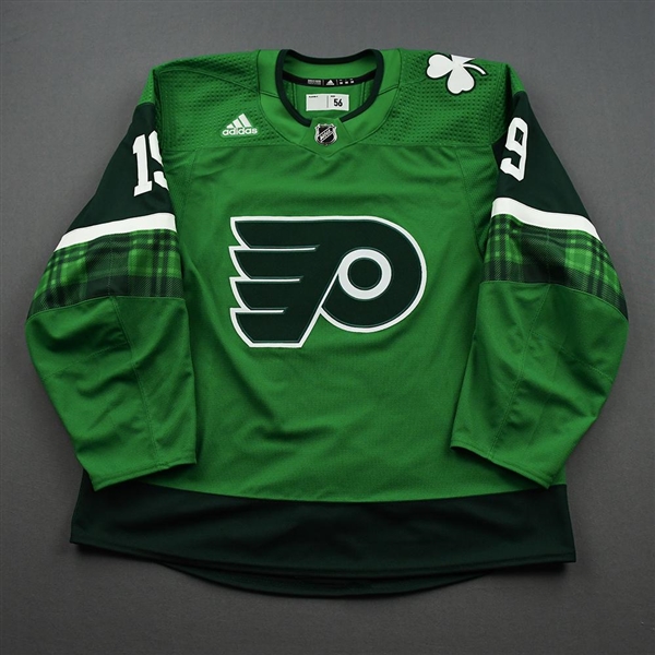 Nolan Patrick - St. Patricks Day Warm-Up Worn Autographed Jersey 