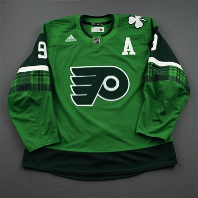 Ivan Provorov - St. Patrick's Day Warm-Up Worn Autographed Jersey 