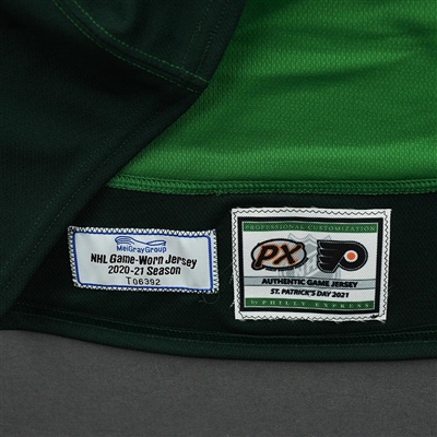 Ivan Provorov - St. Patrick's Day Warm-Up Worn Autographed Jersey 