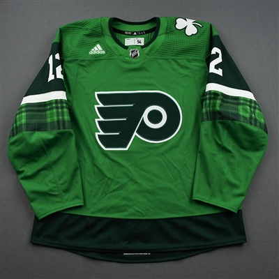 Michael Raffl - St. Patricks Day Warm-Up Issued Autographed Jersey 