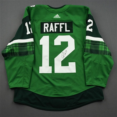 Michael Raffl - St. Patrick's Day Warm-Up Issued Autographed Jersey 