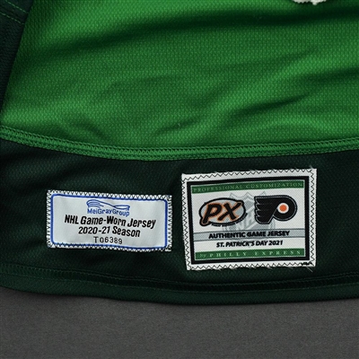 Michael Raffl - St. Patrick's Day Warm-Up Issued Autographed Jersey 