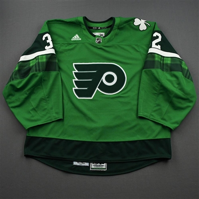Felix Sandstrom - St. Patrick's Day Warm-Up Issued Jersey (Not Autographed)