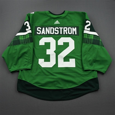 Felix Sandstrom - St. Patrick's Day Warm-Up Issued Jersey (Not Autographed)