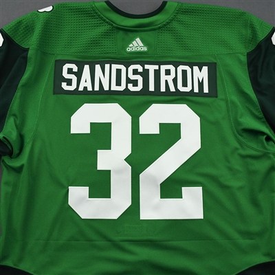 Felix Sandstrom - St. Patrick's Day Warm-Up Issued Jersey (Not Autographed)