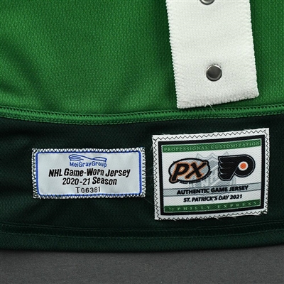 Felix Sandstrom - St. Patrick's Day Warm-Up Issued Jersey (Not Autographed)