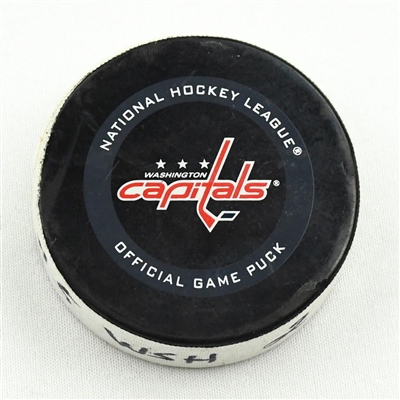 Justin Schultz - Washington Capitals - Goal Puck - January 26, 2021 vs. New York Islanders (Capitals Logo)