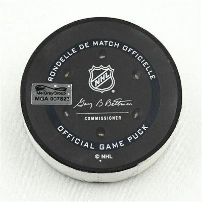 Brandon Tanev - Pittsburgh Penguins - Goal Puck - (Rare TRACKING PUCK) January 13, 2021 vs. Philadelphia Flyers (NHL Logo)