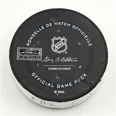 James van Riemsdyk - Philadelphia Flyers - Goal Puck - (Rare TRACKING PUCK) January 13, 2021 vs. Pittsburgh Penguins (NHL Logo)