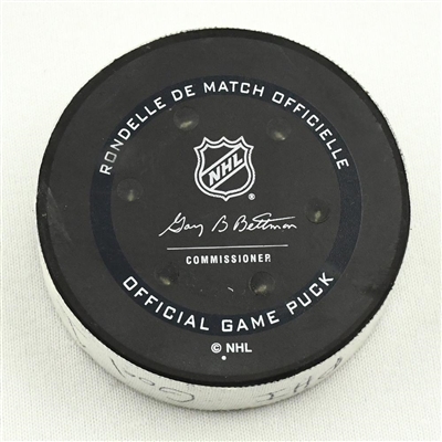 James van Riemsdyk - Philadelphia Flyers - Goal Puck - (Rare TRACKING PUCK) January 13, 2021 vs. Pittsburgh Penguins (NHL Logo)