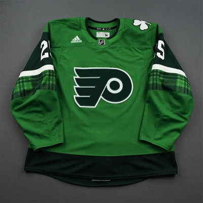 James van Riemsdyk - St. Patricks Day Warm-Up Worn Autographed Jersey 