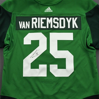 James van Riemsdyk - St. Patrick's Day Warm-Up Worn Autographed Jersey 