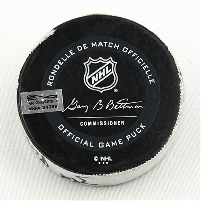 Pavel Zacha - New Jersey Devils - Goal Puck - January 26, 2021 vs. Philadelphia Flyers (Devils Logo)