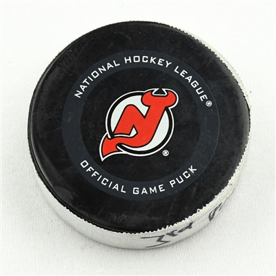 Pavel Zacha - New Jersey Devils - Goal Puck - January 26, 2021 vs. Philadelphia Flyers (Devils Logo)
