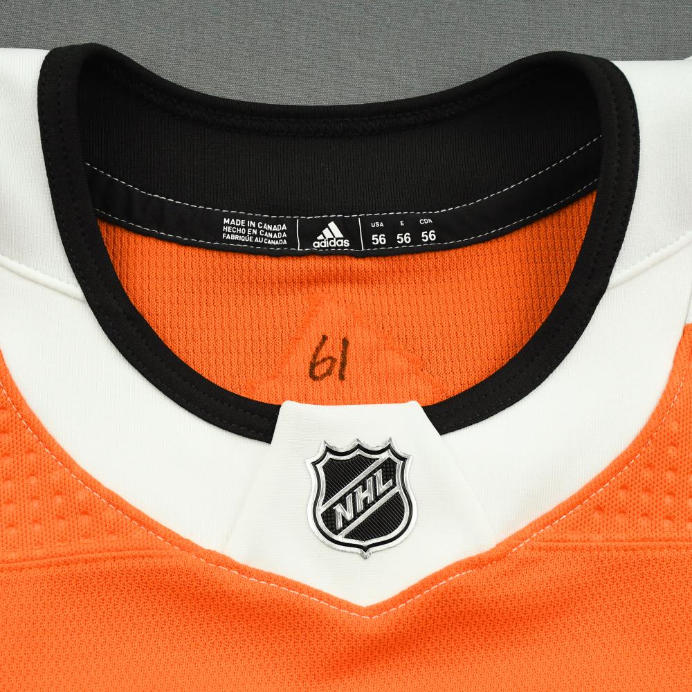 I love the Flyers' specialty jerseys, and this one is no exception. Such a  great color and style. Worn during warm-ups by Justin Braun before the  11/10 military appreciation game vs. the