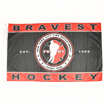 FDNY Hockey Team Hockey Team Flag - Event-Used at 47th Hockey Heroes Game