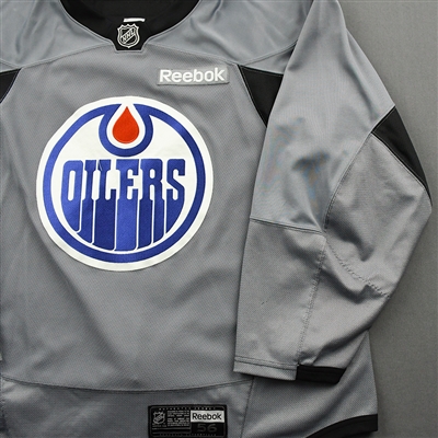 Anton Slepyshev - Edmonton Oilers - Practice-Worn Jersey - 2016-17 NHL Season