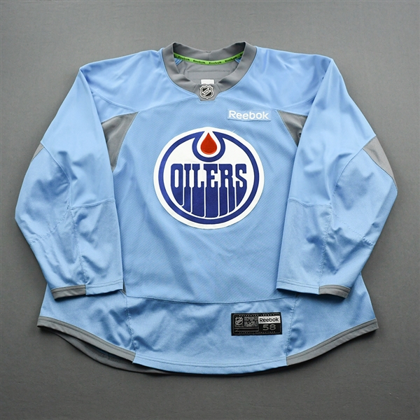 Jujhar Khaira - Edmonton Oilers - Practice-Worn Jersey - 2016-17 NHL Season