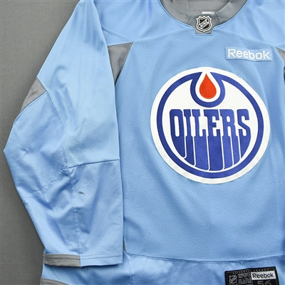 Mark Letestu - Edmonton Oilers - Practice-Worn Jersey - 2016-17 NHL Season