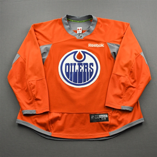 Oscar Klefbom - Edmonton Oilers - Practice-Worn Jersey - 2016-17 NHL Season