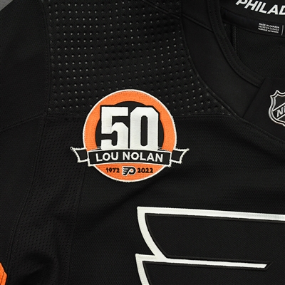 Cam Atkinson - Game-Worn Third Jersey w/ Lou Nolan 50 Years Patch - April 9, 2022