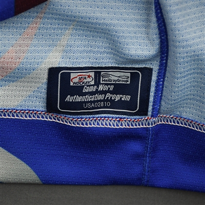 Trey Augustine - 2022 U.S. NTDP U-17 - Game-Worn Heroes Appreciation '96 Throwback Autographed Jersey