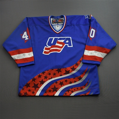 Zeev Buium - 2022 U.S. NTDP U-17 - Game-Worn Heroes Appreciation 96 Throwback Autographed Jersey