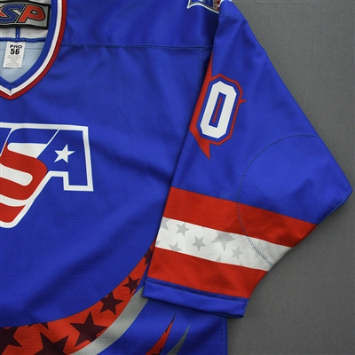 Zeev Buium - 2022 U.S. NTDP U-17 - Game-Worn Heroes Appreciation '96 Throwback Autographed Jersey