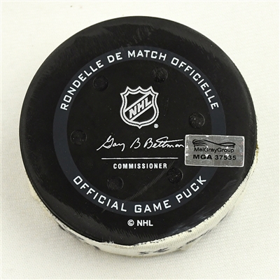 Michael Bunting - Toronto Maple Leafs - Goal Puck - February 14, 2022 vs. Seattle Kraken (Kraken Inaugural Season Logo)