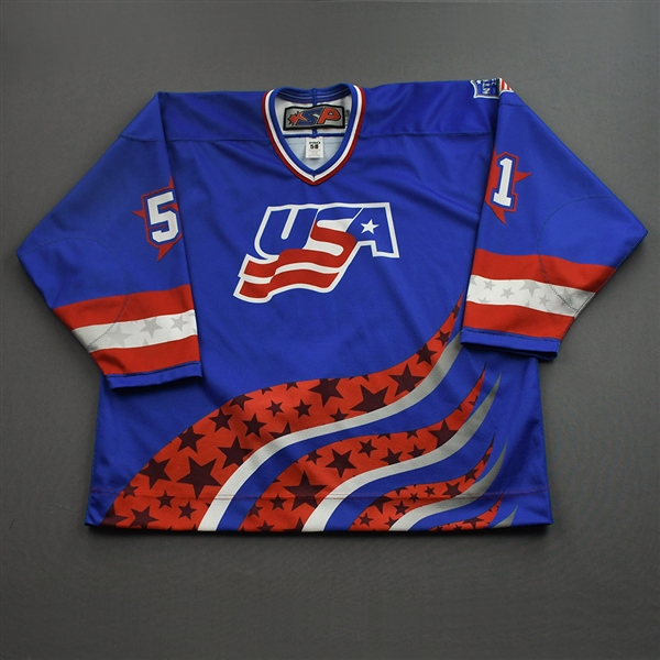 Austin Burnevik - 2022 U.S. NTDP U-17 - Game-Worn Heroes Appreciation 96 Throwback Autographed Jersey