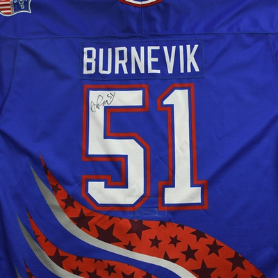 Austin Burnevik - 2022 U.S. NTDP U-17 - Game-Worn Heroes Appreciation '96 Throwback Autographed Jersey
