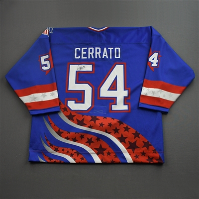 Charlie Cerrato - 2022 U.S. NTDP U-17 - Game-Worn Heroes Appreciation '96 Throwback Autographed Jersey