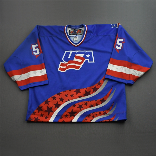 Michael Chambre - 2022 U.S. NTDP U-17 - Game-Worn Heroes Appreciation 96 Throwback Autographed Jersey