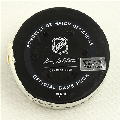Anthony Cirelli - Tampa Bay Lightning - Goal Puck - March 16, 2022 vs. Seattle Kraken (Kraken Inaugural Season Logo)