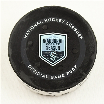 Phillip Danault - Los Angeles Kings - Goal Puck - January 15, 2022 vs. Seattle Kraken (Kraken Inaugural Season Logo)