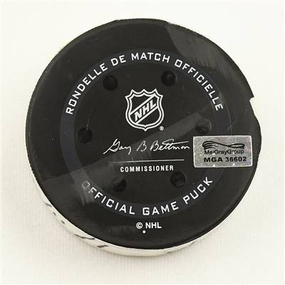 Matt Duchene - Nashville Predators - Goal Puck - January 11, 2022 vs. Colorado Avalanche (Predators Logo)