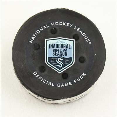 Anthony Duclair - Florida Panthers - Goal Puck - January 23, 2022 vs. Seattle Kraken (Kraken Inaugural Season Logo)