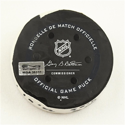 Vince Dunn - Seattle Kraken - Goal Puck - December 11, 2021 vs. Columbus Blue Jackets (Kraken Inaugural Season Logo)