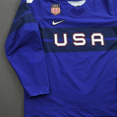 Brock Faber - Game-Worn Men's 2022 Olympic Winter Games Beijing Jersey - February 13, 2022 vs. Germany