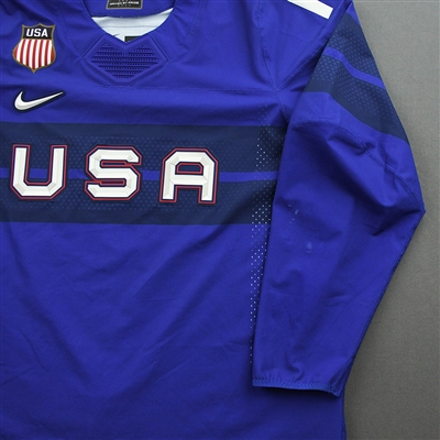 Brock Faber - Game-Worn Men's 2022 Olympic Winter Games Beijing Jersey - February 13, 2022 vs. Germany