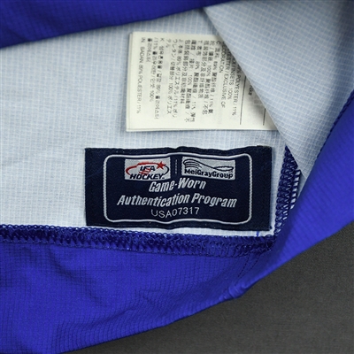 Brock Faber - Game-Worn Men's 2022 Olympic Winter Games Beijing Jersey - February 13, 2022 vs. Germany