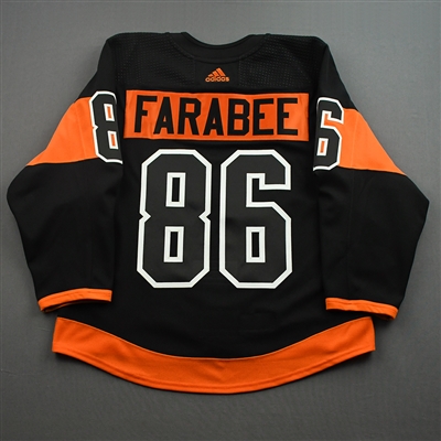 Joel Farabee - Game-Issued Third Jersey w/ Lou Nolan 50 Years Patch - April 9, 2022