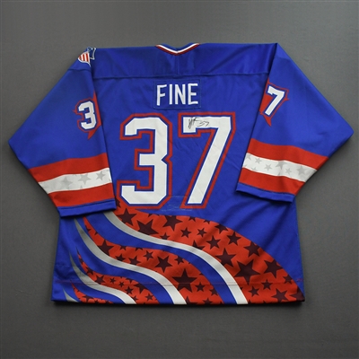 Ryan Fine - 2022 U.S. NTDP U-17 - Game-Worn Heroes Appreciation '96 Throwback Autographed Jersey