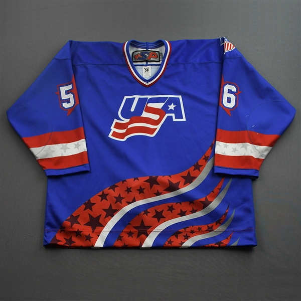 Paul Fischer - 2022 U.S. NTDP U-17 - Game-Worn Heroes Appreciation 96 Throwback Autographed Jersey