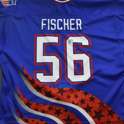 Paul Fischer - 2022 U.S. NTDP U-17 - Game-Worn Heroes Appreciation '96 Throwback Autographed Jersey