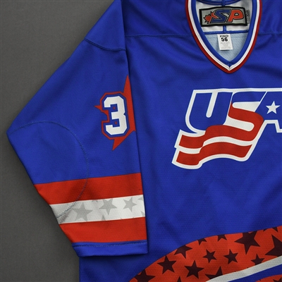 Drew Fortescue - 2022 U.S. NTDP U-17 - Game-Worn Heroes Appreciation '96 Throwback Autographed Jersey