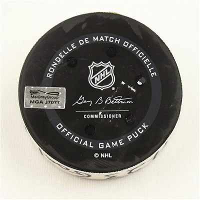 Adam Fox - New York Rangers - Goal Puck - March 22, 2022 vs. New Jersey Devils (Devils Logo)