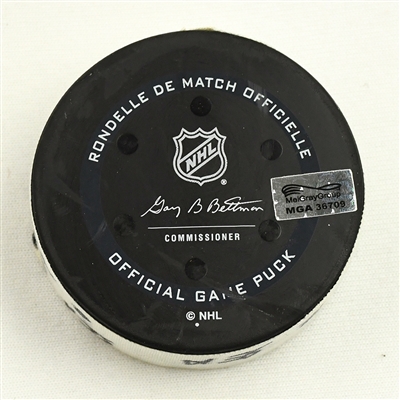 Yanni Gourde - Seattle Kraken - Goal Puck - December 30, 2021 vs. Calgary Flames (Kraken Inaugural Season Logo)