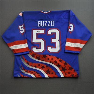 Salvatore Guzzo - 2022 U.S. NTDP U-17 - Game-Worn Heroes Appreciation '96 Throwback Autographed Jersey