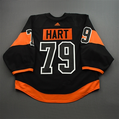 Carter Hart - Game-Worn Third Jersey w/ Lou Nolan 50 Years Patch - Back-Up Only - April 9, 2022